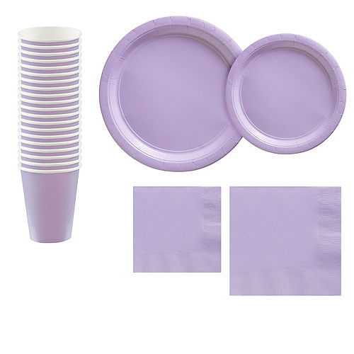 Nav Item for Lavender Paper Tableware Kit for 20 Guests Image #1