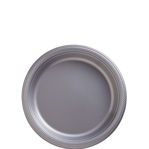 Silver Plastic Tableware Kit for 20 Guests Image #2