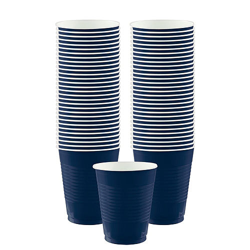 True Navy Plastic Tableware Kit for 20 Guests Image #6