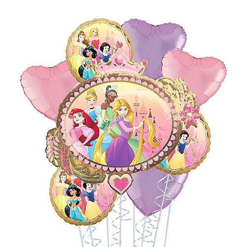 Disney Princess Once Upon A Time Deluxe Balloon Bouquet, 8pc Image #1