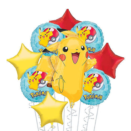 Pokemon Deluxe Balloon Bouquet, 9pc Image #1