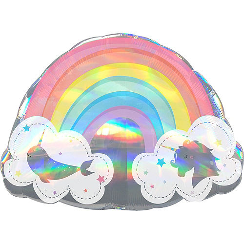 Iridescent Magical Rainbow Deluxe Balloon Bouquet, 6pc Image #4
