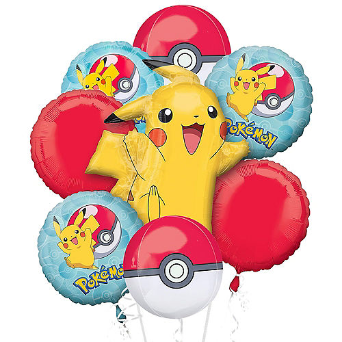 Nav Item for Pokemon Deluxe Balloon Bouquet, 8pc Image #1