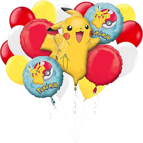 Nav Item for Pikachu Balloon Bouquet, 17pc - Pokemon Image #1