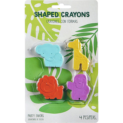 Nav Item for Jungle Animal Shaped Crayons, 4ct Image #1