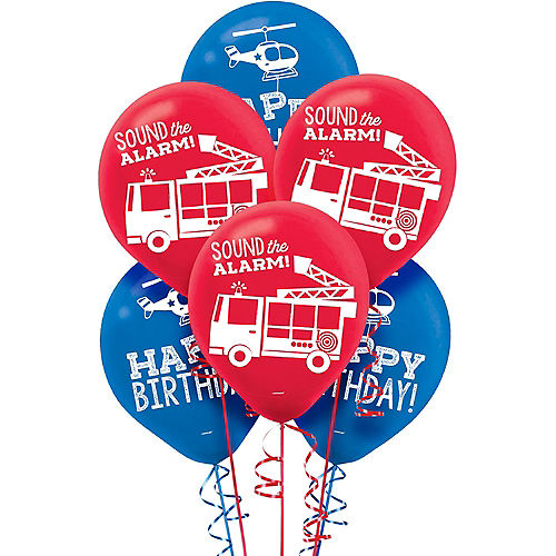 Nav Item for First Responders Birthday Latex Balloons, 12in, 6ct Image #1