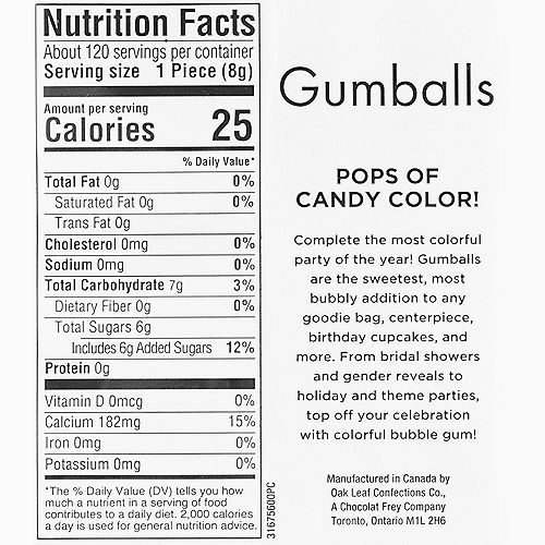 Rainbow Gumballs, 35oz - Assorted Flavors Image #3