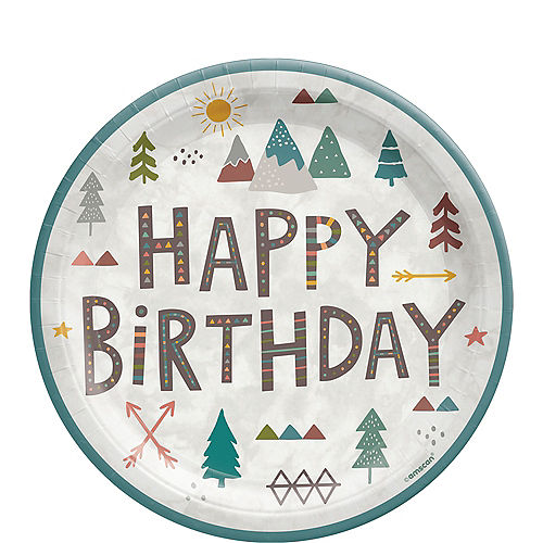 Nav Item for Wilderness Birthday Paper Lunch Plates, 9in, 8ct Image #1