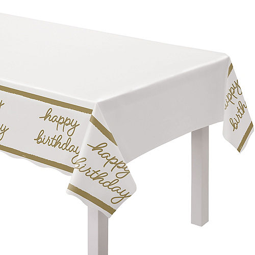 Nav Item for Golden Age Happy Birthday Plastic Table Cover, 54in x 102in Image #1