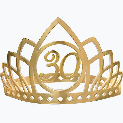 Nav Item for Metallic Golden Age 30th Birthday Foam Crown Image #1