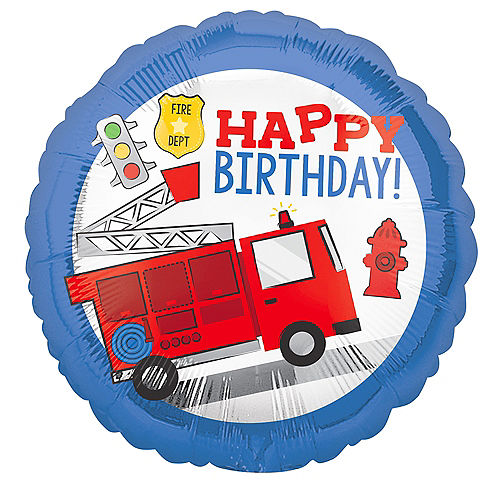 Nav Item for First Responders Happy Birthday Foil Balloon, 18in Image #1
