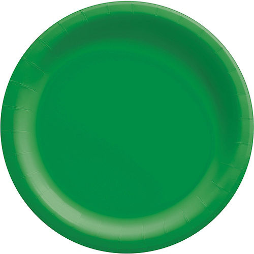 Festive Green Extra Sturdy Paper Dinner Plates, 10in, 50ct Image #1