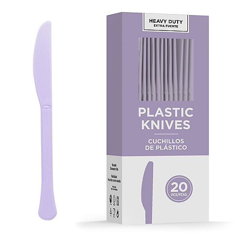 Nav Item for Lavender Heavy-Duty Plastic Knives, 20ct Image #1