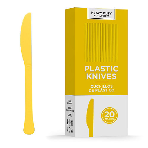 Nav Item for Sunshine Yellow Heavy-Duty Plastic Knives, 20ct Image #1