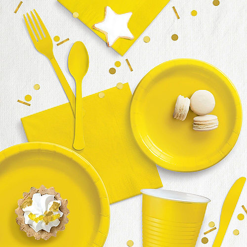 Nav Item for Sunshine Yellow Heavy-Duty Plastic Spoons, 50ct Image #3