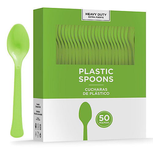 Nav Item for Kiwi Green Heavy-Duty Plastic Spoons, 50ct Image #1