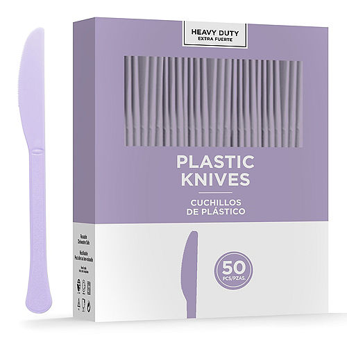 Lavender Heavy-Duty Plastic Knives, 50ct Image #1