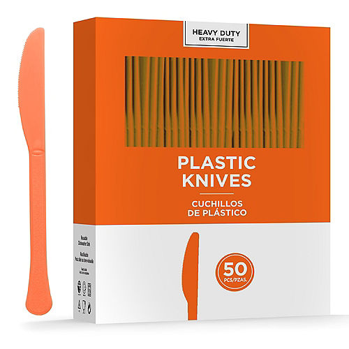 Nav Item for Orange Heavy-Duty Plastic Knives, 50ct Image #1