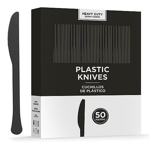 Nav Item for Black Heavy-Duty Plastic Knives, 50ct Image #1