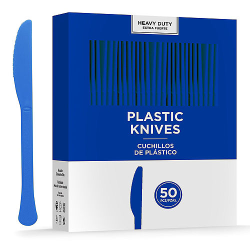 Nav Item for Royal Blue Heavy-Duty Plastic Knives, 50ct Image #1