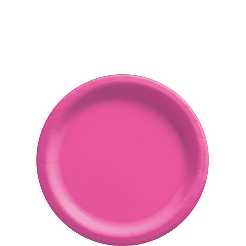 Nav Item for Bright Pink Extra Sturdy Paper Dessert Plates, 6.75in, 50ct Image #1