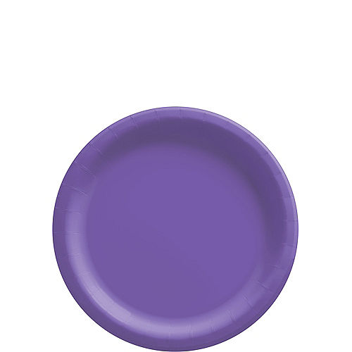 Purple Extra Sturdy Paper Dessert Plates, 6.75in, 50ct Image #1