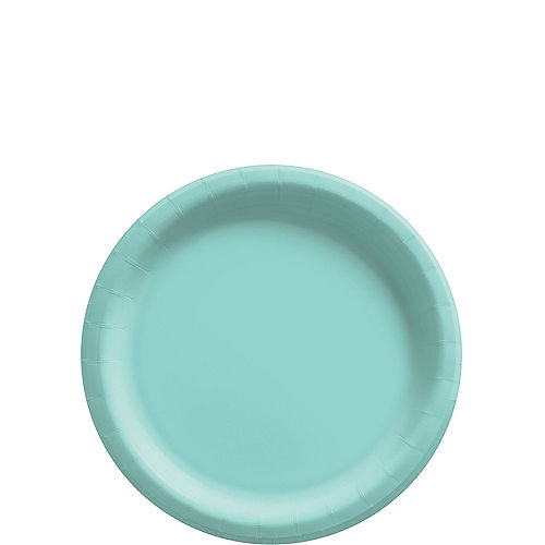 Nav Item for Robin's Egg Blue Extra Sturdy Paper Dessert Plates, 6.75in, 50ct Image #1