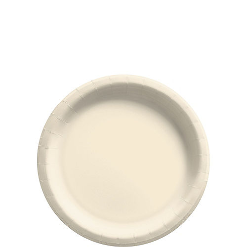 Vanilla Cream Extra Sturdy Paper Dessert Plates, 6.75in, 50ct Image #1