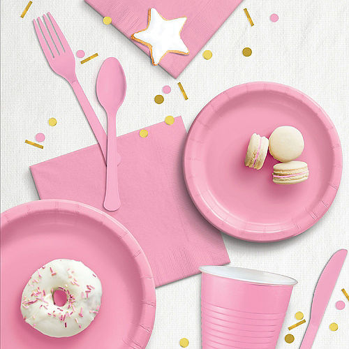 Pink Extra Sturdy Paper Dessert Plates, 6.75in, 20ct Image #2