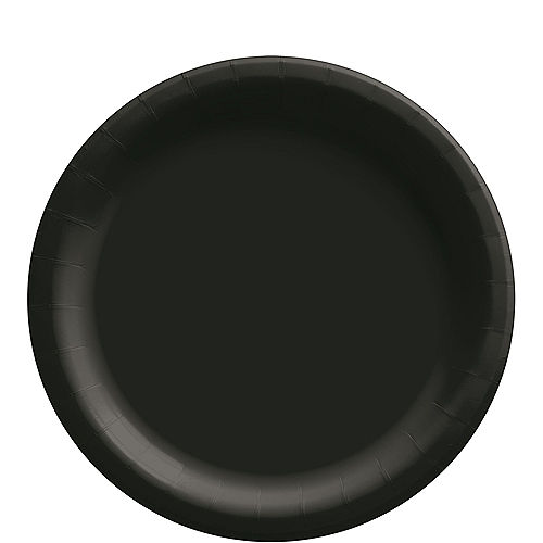 Black Extra Sturdy Paper Lunch Plates, 8.5in, 50ct Image #1