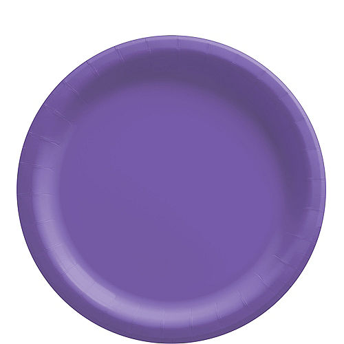 Purple Extra Sturdy Paper Lunch Plates, 8.5in, 50ct Image #1