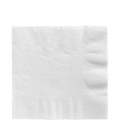 White Paper Lunch Napkins, 6.5in, 40ct Image #1