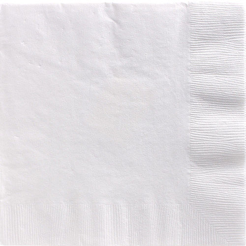 White Paper Dinner Napkins, 7.5in, 40ct Image #1