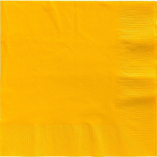 Yellow Paper Dinner Napkins, 7.5in, 40ct Image #1