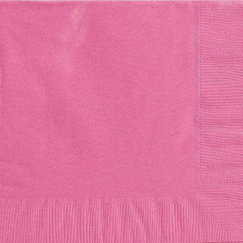Nav Item for Bright Pink Paper Dinner Napkins, 7.5in, 40ct Image #1