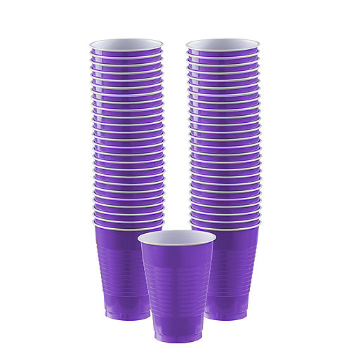Nav Item for Purple Plastic Cups, 12oz, 50ct Image #1