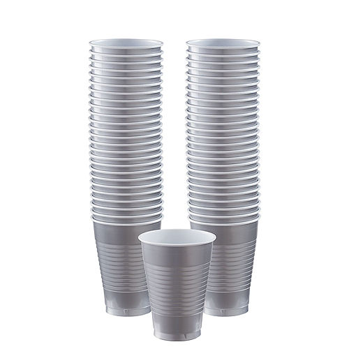 Nav Item for Silver Plastic Cups, 12oz, 50ct Image #1