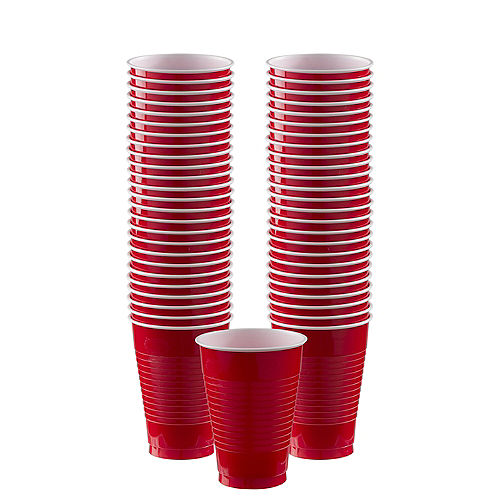 Nav Item for Red Plastic Cups, 12oz, 50ct Image #1