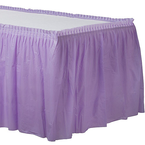 Nav Item for Lavender Plastic Table Skirt, 21ft x 29in Image #1