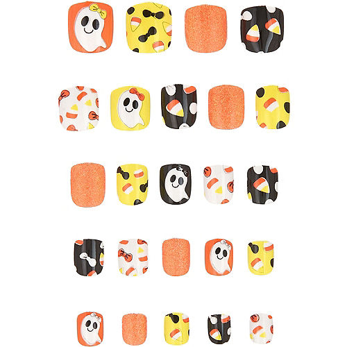 Nav Item for Ghosts & Candy Corn Halloween Press-On Nails, 24ct Image #1