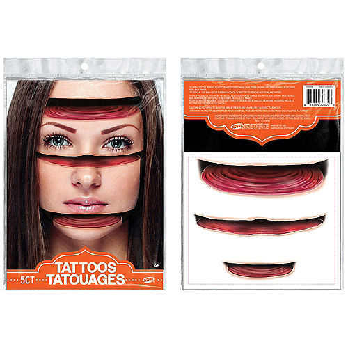 Nav Item for Sliced Face Tattoos, 2ct Image #1