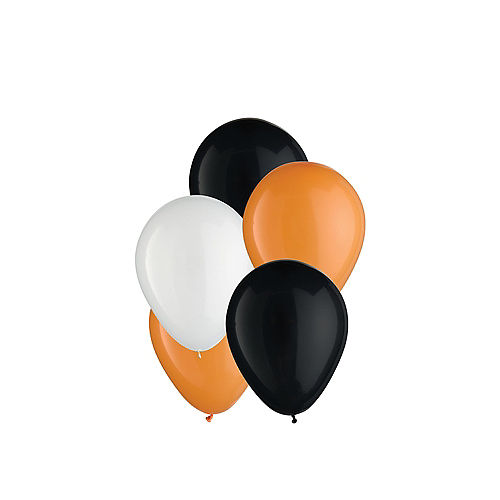Nav Item for Halloween 3-Color Mix Mini Latex Balloons, 5in, 25ct - Black, Orange & White Image #1