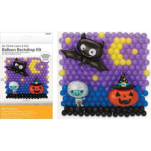 Nav Item for Air-Filled Halloween Friends Foil & Latex Balloon Backdrop Kit, 6.25ft x 5.9ft Image #2