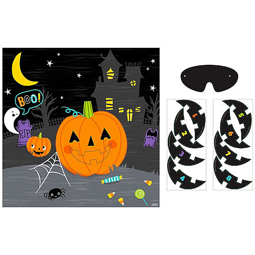 Pin the Smile on the Jack-o'-Lantern Halloween Game for 8, 13pc Image #1