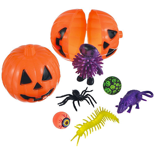 Nav Item for Jack-o'-Lantern Toy Unboxing Plastic & Rubber Favors, 2.5in, 12ct Image #1