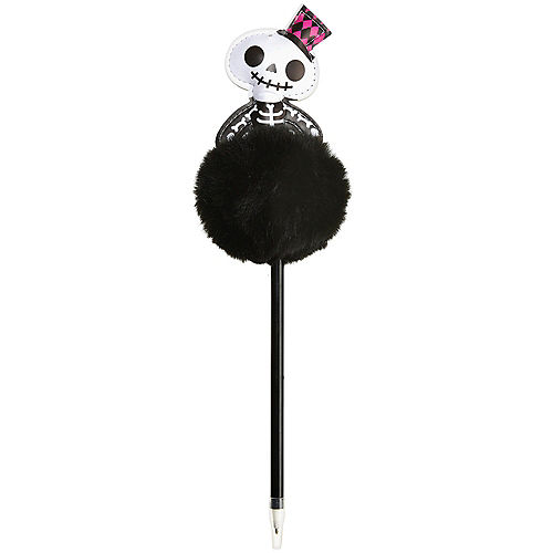 Nav Item for Halloween Puffy-Topped Skeleton Yarn & Plastic Pen, 2.75in x 11in Image #1