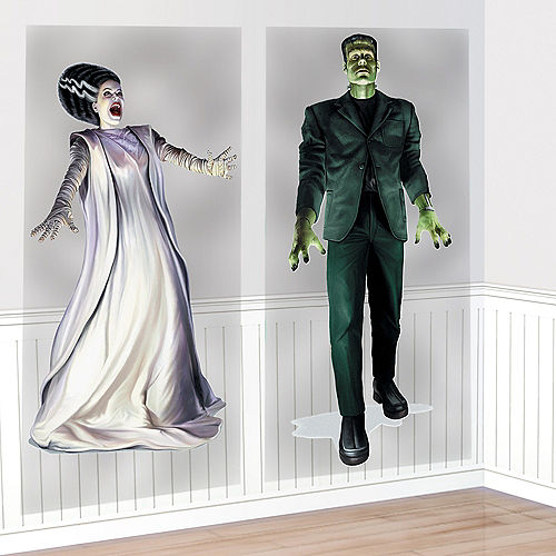 Nav Item for Frankenstein & Bride of Frankenstein Plastic Scene Setter Add-Ons, 2.8ft x 5.4in, 2ct - Universal Classic Monsters Image #1