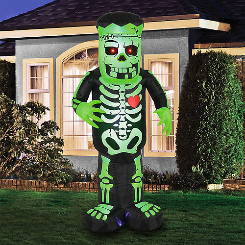 Light-Up Skeleton Frankenstein Inflatable Yard Decoration, 7ft Image #3