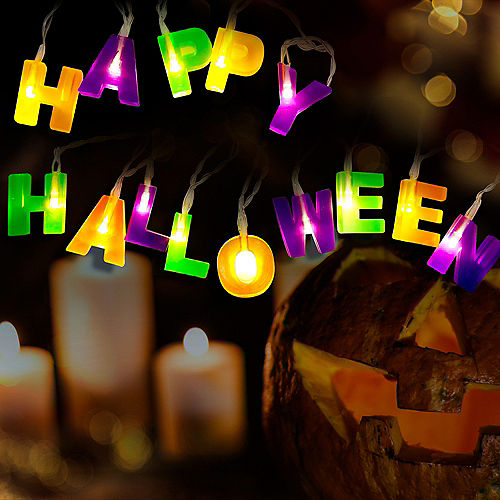Happy Halloween LED Plastic String Lights, 5.25ft Image #2