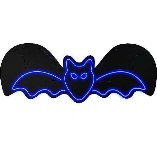 Animated Bat Neon Light Plastic Sign, 24in x 8.7in Image #2